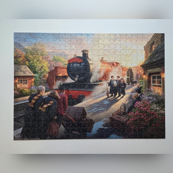 Thomas Kinkade Hogwarts Express Train 1000 Piece Puzzle - Picture 2 of 6